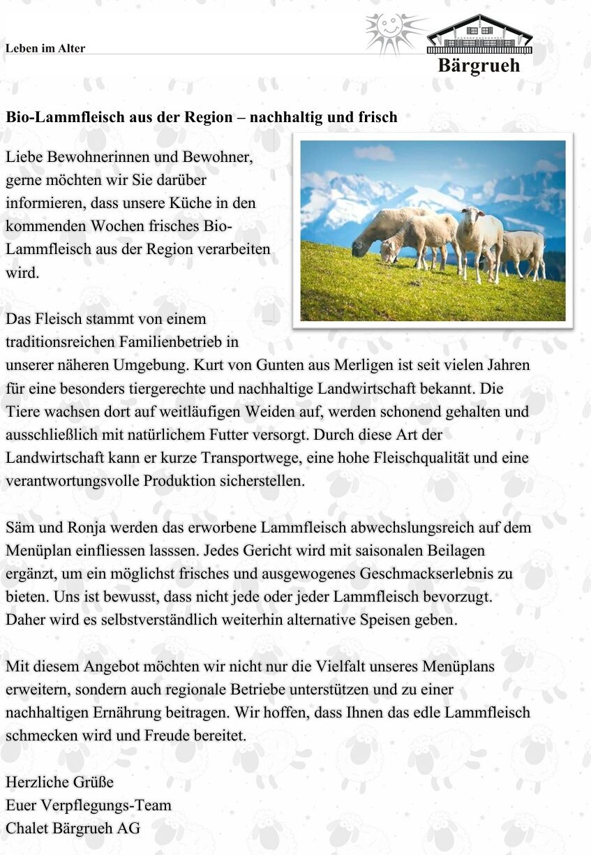 Lammfleisch aus der Region